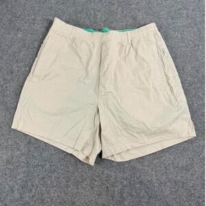Boom Short Men's Size L Beige Elastic Waist Cargo Pockets Casual Outdoor